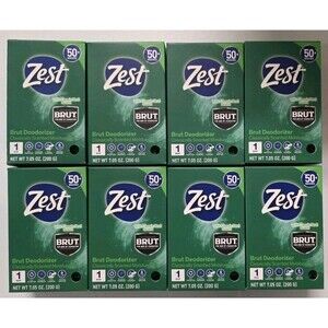 Lot Of 8 Zest With Classic Brut Scent Deodorizer Moisture Bar 7.05oz 50+ Washes